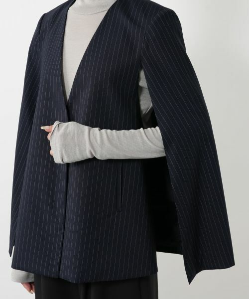 NEMIKA / ネミカ テーラードジャケット | ストライプケープジャケット【NEMIKA】 | 詳細18