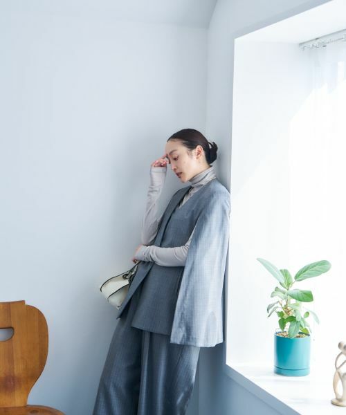 NEMIKA / ネミカ テーラードジャケット | ストライプケープジャケット【NEMIKA】 | 詳細26