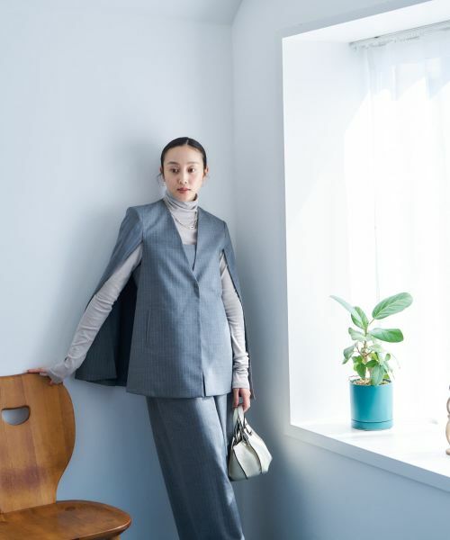 NEMIKA / ネミカ テーラードジャケット | ストライプケープジャケット【NEMIKA】 | 詳細28