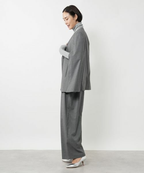 NEMIKA / ネミカ テーラードジャケット | ストライプケープジャケット【NEMIKA】 | 詳細5