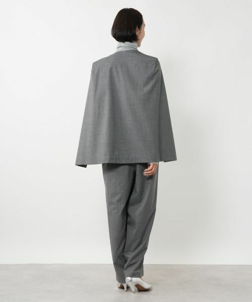 NEMIKA / ネミカ テーラードジャケット | ストライプケープジャケット【NEMIKA】 | 詳細6