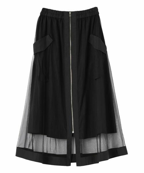 NEMIKA / ネミカ ミニ・ひざ丈スカート | レイヤードジップスカート【NEMIKA】 | 詳細1