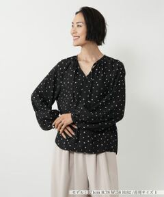 NEMIKA / ネミカ シャツ・ブラウス | 星柄プリントリボンブラウス【NEMIKA】