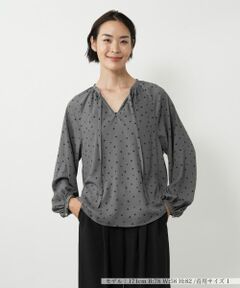 NEMIKA / ネミカ シャツ・ブラウス | 星柄プリントリボンブラウス【NEMIKA】