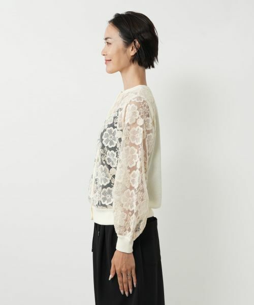 NEMIKA / ネミカ カーディガン・ボレロ | レース切替カーディガン【NEMIKA】 | 詳細2