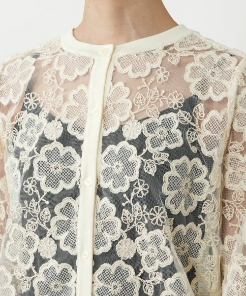 NEMIKA / ネミカ カーディガン・ボレロ | レース切替カーディガン【NEMIKA】 | 詳細4
