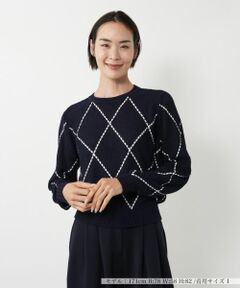 NEMIKA / ネミカ ニット・セーター | アーガイル柄クルーネックニット【NEMIKA】
