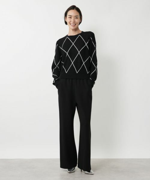 NEMIKA / ネミカ ニット・セーター | アーガイル柄クルーネックニット【NEMIKA】 | 詳細1