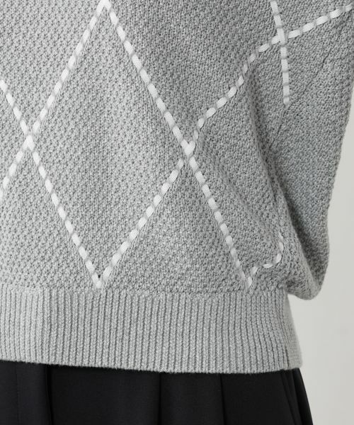 NEMIKA / ネミカ ニット・セーター | アーガイル柄クルーネックニット【NEMIKA】 | 詳細16