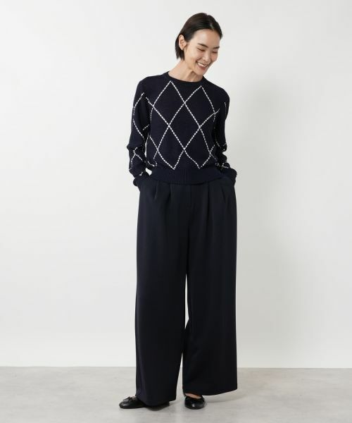 NEMIKA / ネミカ ニット・セーター | アーガイル柄クルーネックニット【NEMIKA】 | 詳細4
