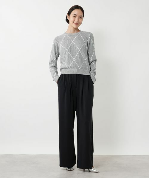 NEMIKA / ネミカ ニット・セーター | アーガイル柄クルーネックニット【NEMIKA】 | 詳細7