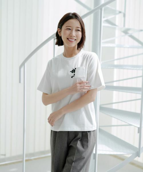 NEMIKA / ネミカ Tシャツ | 猫刺繍クルーネックカットソー【NEMIKA】 | 詳細2