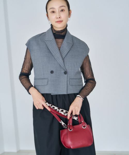 NEMIKA / ネミカ テーラードジャケット | ラペルドベスト【NEMIKA】（アッシュグレー）