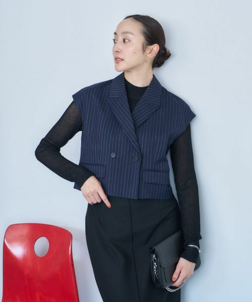 NEMIKA / ネミカ テーラードジャケット | ラペルドベスト【NEMIKA】（ネイビー）