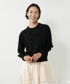 NEMIKA / ネミカ ニット・セーター | フラワーモチーフニット【NEMIKA】