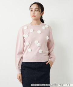 NEMIKA / ネミカ ニット・セーター | フラワーモチーフニット【NEMIKA】