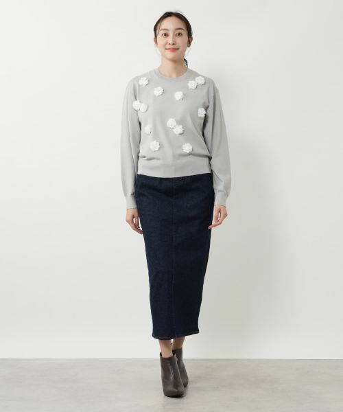 NEMIKA / ネミカ ニット・セーター | フラワーモチーフニット【NEMIKA】 | 詳細1