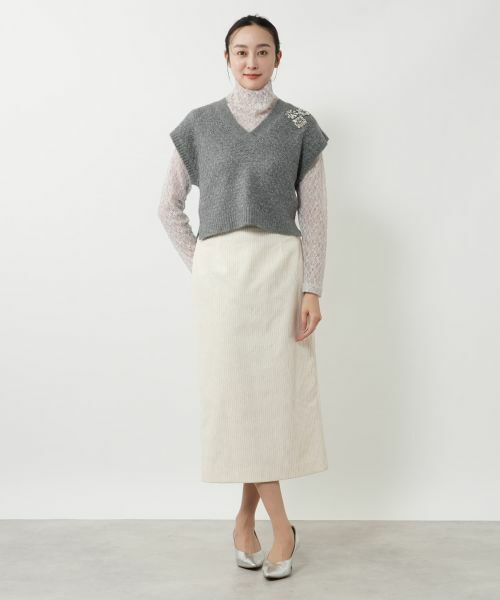 NEMIKA / ネミカ ミニ・ひざ丈スカート | コーデュロイタイトスカート【NEMIKA】 | 詳細1