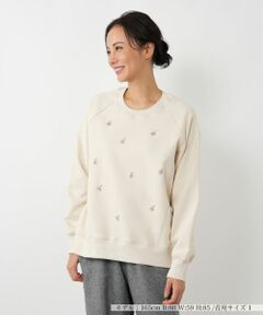 NEMIKA / ネミカ スウェット | ビジューラグランスリーブプルオーバー【NEMIKA】