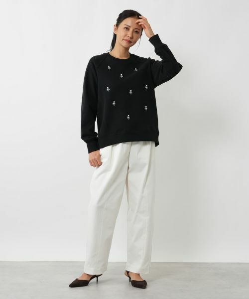 NEMIKA / ネミカ スウェット | ビジューラグランスリーブプルオーバー【NEMIKA】 | 詳細1