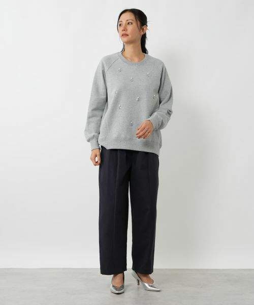 NEMIKA / ネミカ スウェット | ビジューラグランスリーブプルオーバー【NEMIKA】 | 詳細4