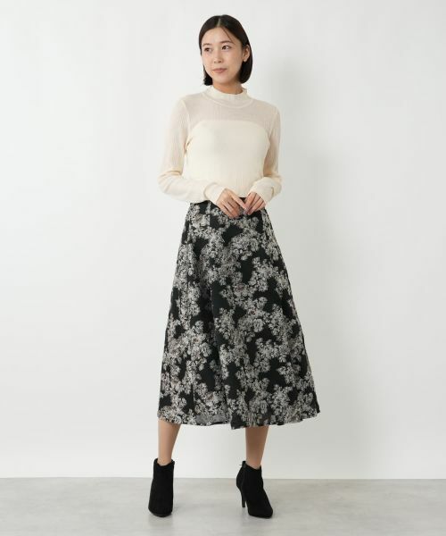 NEMIKA / ネミカ ミニ・ひざ丈スカート | ボタニカル柄ロングスカート【NEMIKA】 | 詳細1