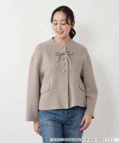 NEMIKA / ネミカ テーラードジャケット | リボンノーカラージャケット【NEMIKA】