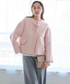 NEMIKA / ネミカ テーラードジャケット | リボンノーカラージャケット【NEMIKA】