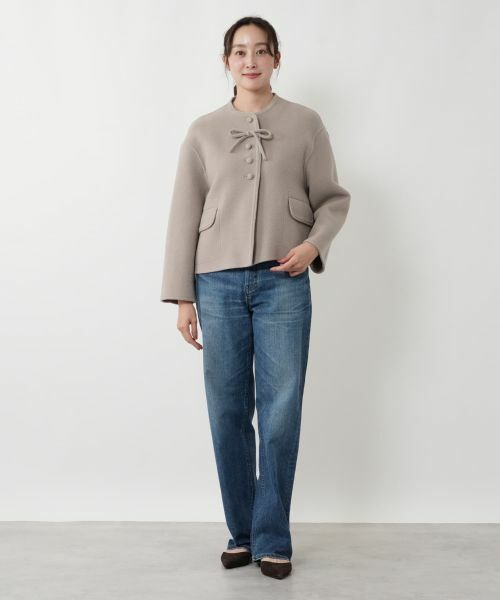 NEMIKA / ネミカ テーラードジャケット | リボンノーカラージャケット【NEMIKA】 | 詳細1
