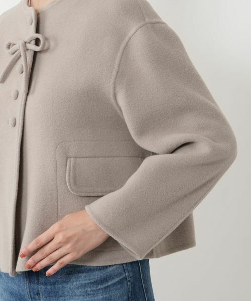 NEMIKA / ネミカ テーラードジャケット | リボンノーカラージャケット【NEMIKA】 | 詳細9