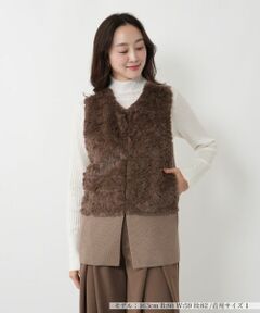 NEMIKA / ネミカ テーラードジャケット | ボア切替ベスト【NEMIKA】