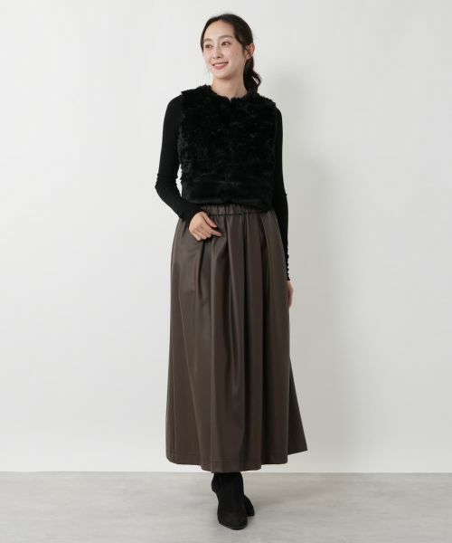 NEMIKA / ネミカ テーラードジャケット | ボア切替ショートベスト【NEMIKA】 | 詳細1