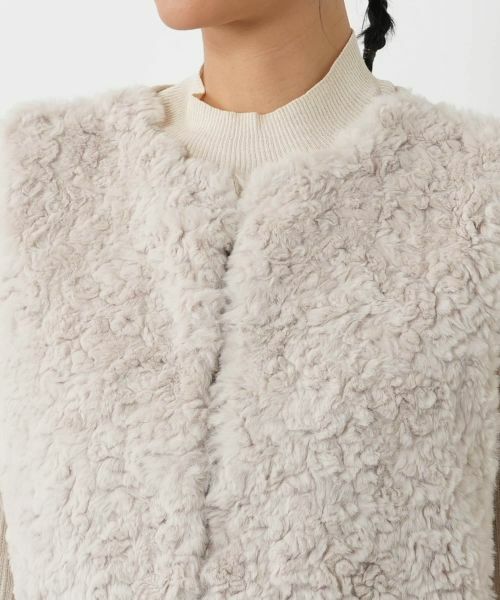 NEMIKA / ネミカ テーラードジャケット | ボア切替ショートベスト【NEMIKA】 | 詳細13