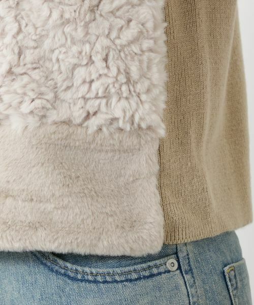 NEMIKA / ネミカ テーラードジャケット | ボア切替ショートベスト【NEMIKA】 | 詳細17