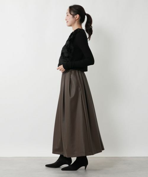 NEMIKA / ネミカ テーラードジャケット | ボア切替ショートベスト【NEMIKA】 | 詳細2