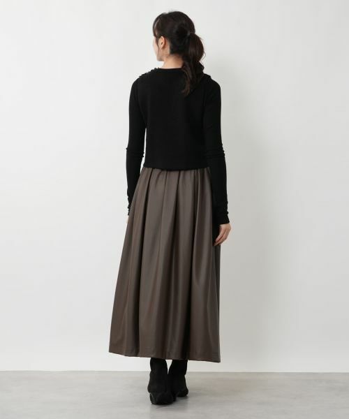 NEMIKA / ネミカ テーラードジャケット | ボア切替ショートベスト【NEMIKA】 | 詳細3