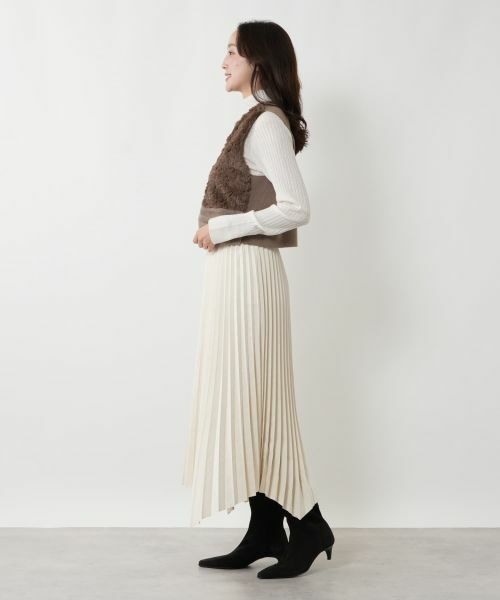 NEMIKA / ネミカ テーラードジャケット | ボア切替ショートベスト【NEMIKA】 | 詳細5