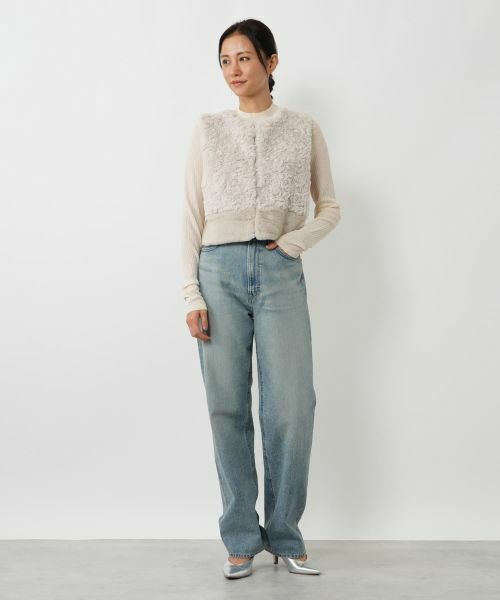 NEMIKA / ネミカ テーラードジャケット | ボア切替ショートベスト【NEMIKA】 | 詳細7