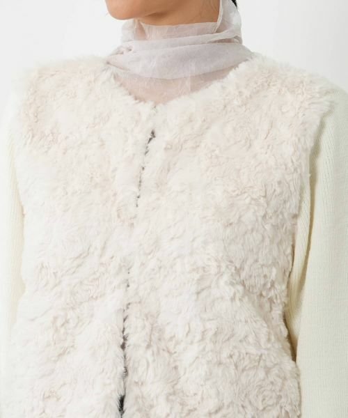 NEMIKA / ネミカ カーディガン・ボレロ | ボア切替カーディガン【NEMIKA】 | 詳細13
