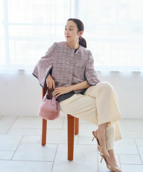 NEMIKA / ネミカ テーラードジャケット | ノーカラーラメジャケット【NEMIKA】 | 詳細30