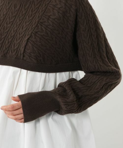 NEMIKA / ネミカ ニット・セーター | ニット切替フレアプルオーバー【NEMIKA】 | 詳細12