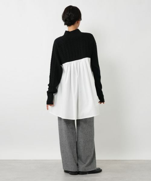 NEMIKA / ネミカ ニット・セーター | ニット切替フレアプルオーバー【NEMIKA】 | 詳細3