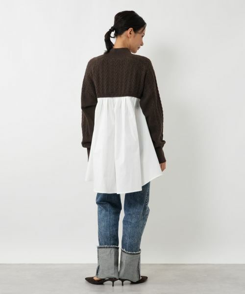 NEMIKA / ネミカ ニット・セーター | ニット切替フレアプルオーバー【NEMIKA】 | 詳細6