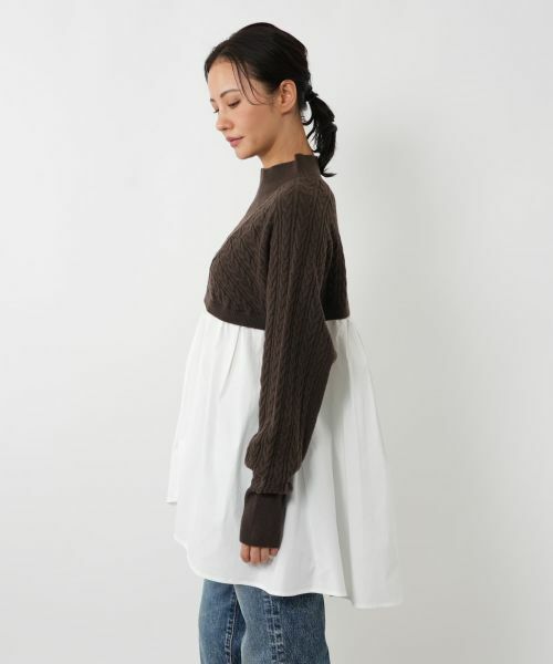 NEMIKA / ネミカ ニット・セーター | ニット切替フレアプルオーバー【NEMIKA】 | 詳細8