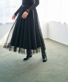 NEMIKA / ネミカ ミニ・ひざ丈スカート | チュールロングスカート【NEMIKA】