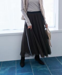 NEMIKA / ネミカ ミニ・ひざ丈スカート | チュールロングスカート【NEMIKA】