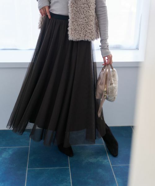NEMIKA / ネミカ ミニ・ひざ丈スカート | チュールロングスカート【NEMIKA】 | 詳細20