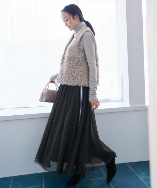 NEMIKA / ネミカ ミニ・ひざ丈スカート | チュールロングスカート【NEMIKA】 | 詳細22