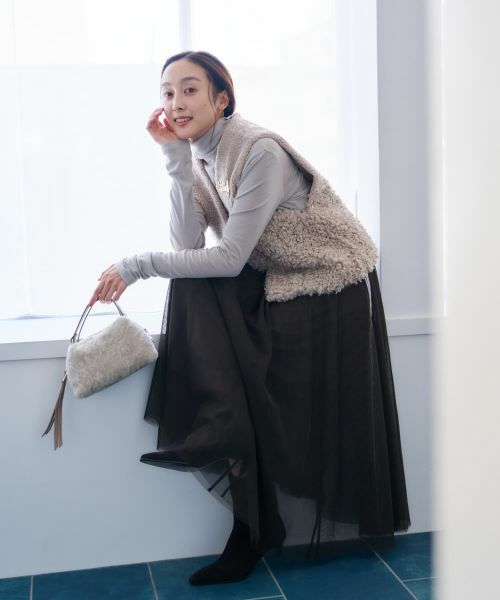 NEMIKA / ネミカ ミニ・ひざ丈スカート | チュールロングスカート【NEMIKA】 | 詳細23