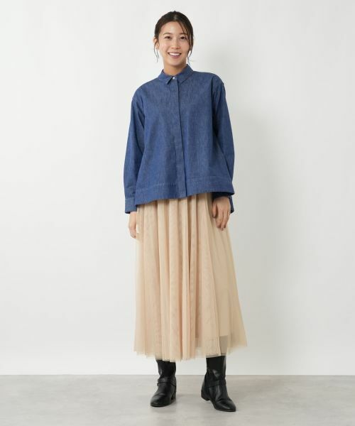 NEMIKA / ネミカ ミニ・ひざ丈スカート | チュールロングスカート【NEMIKA】 | 詳細7